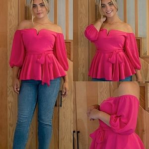 Hot pink shein top